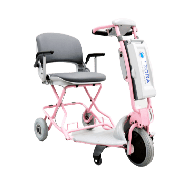 Tzora Elite Easy Travel Folding Lightweight Mobility Scooter ESUS12 Mobility Scooters Tzora Pink  