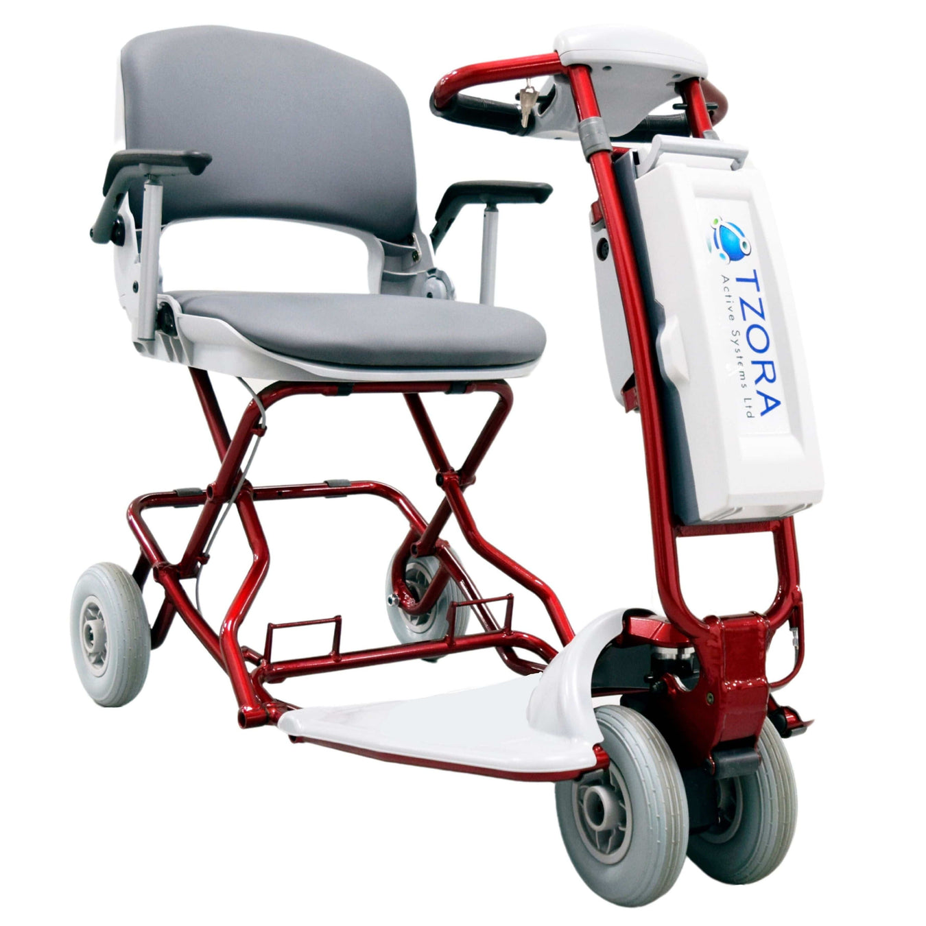 Tzora Feather Light Mobility Scooter Easy Travel ESUS104 Mobility Scooters Tzora Red