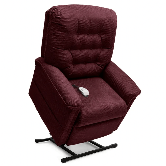 Pride Heritage LC-358 Power Lift Chair Recliner Arm Chairs, Recliners & Sleeper Chairs Pride Mobility Petite Wide - User Height: 5'3" and Below Black Cherry - 100% Polyester (Cloud 9 Fabrics) 