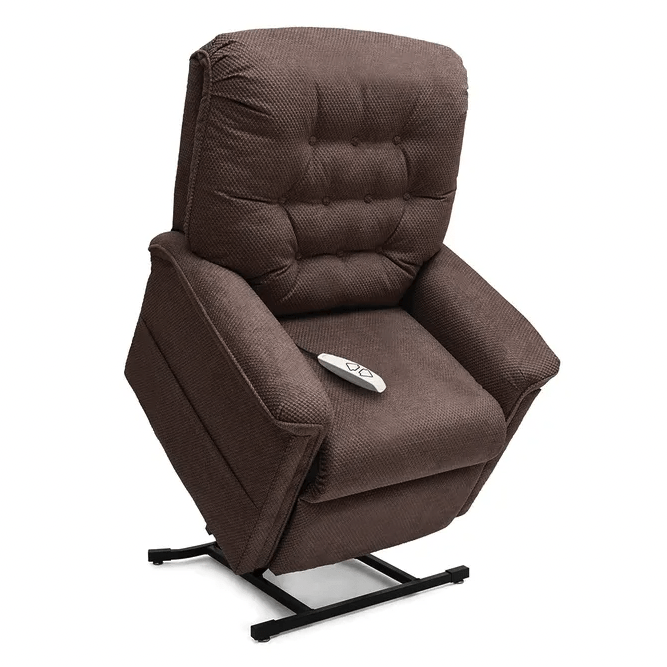 Pride Heritage LC-358 Power Lift Chair Recliner Arm Chairs, Recliners & Sleeper Chairs Pride Mobility Petite Wide - User Height: 5'3" and Below Walnut - 100% Polyester (Cloud 9 Fabrics) 