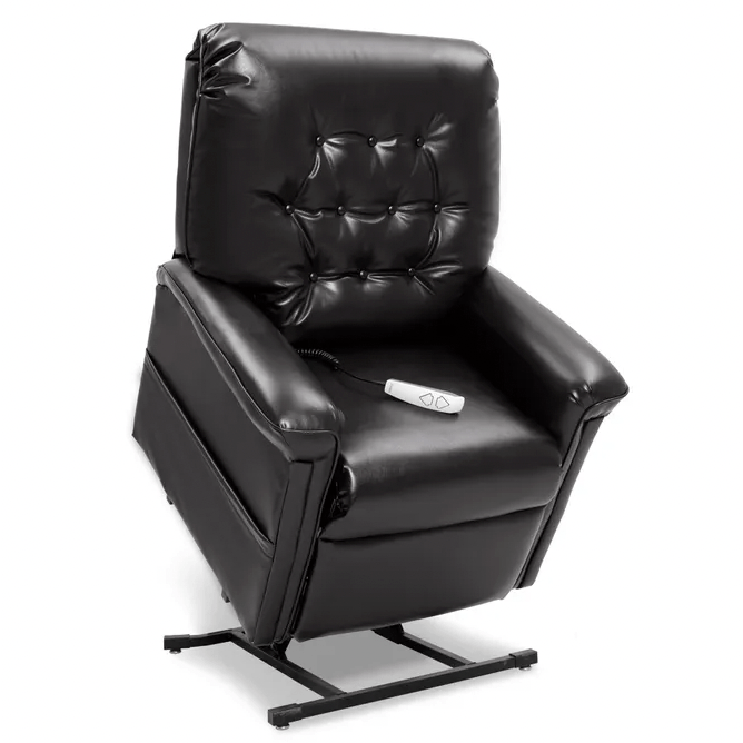Pride Heritage LC-358 Power Lift Chair Recliner Arm Chairs, Recliners & Sleeper Chairs Pride Mobility Petite Wide - User Height: 5'3" and Below Black - 100% Polyurethane (Sta-Kleen Fabrics) 