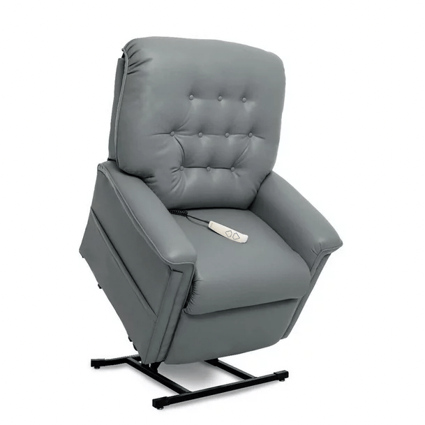 Pride Heritage LC-358 Power Lift Chair Recliner Arm Chairs, Recliners & Sleeper Chairs Pride Mobility Petite Wide - User Height: 5'3" and Below Charcoal - Polyurethane Surface w/ Rayon Backing (Ultraleath Fabrics) 