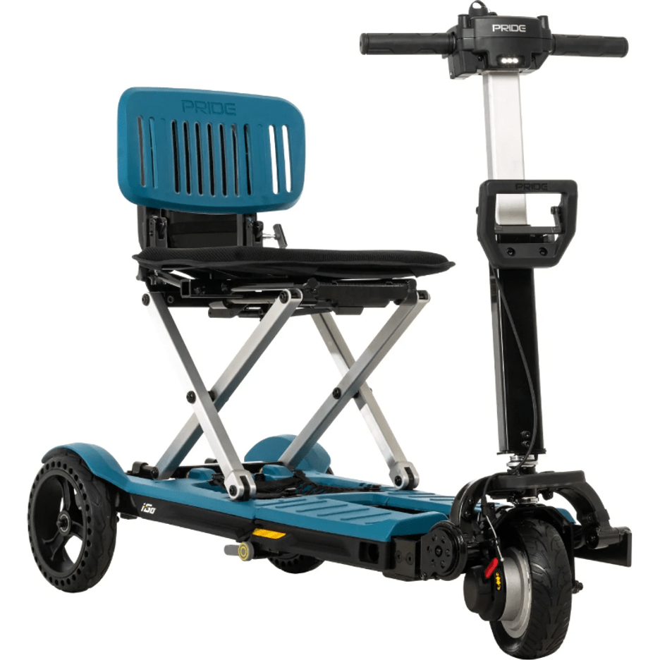 Pride i-Go 3-Wheel Folding Mobility Scooter SC20 Mobility Scooters Pride Mobility Iceberg Blue