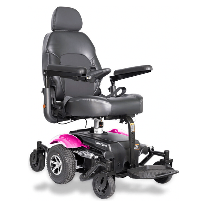 Merits Health Vision Sport Electric Power Wheelchair P326 Wheelchairs Merits Health Pink 18" 