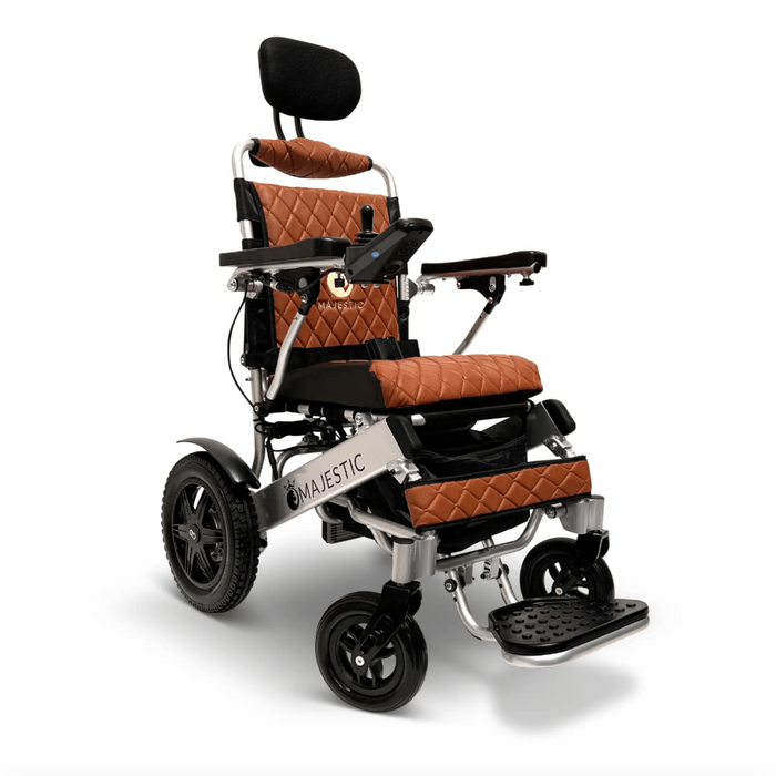 ComfyGo Majestic IQ-9000 Long Range Folding Electric Wheelchair With Optional Auto-Recline Wheelchairs ComfyGo Silver Taba (+$100) 
