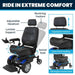 Vive Health Electric Mobility Wheelchair Model V MOB1054BLU Wheelchairs Vive Health   