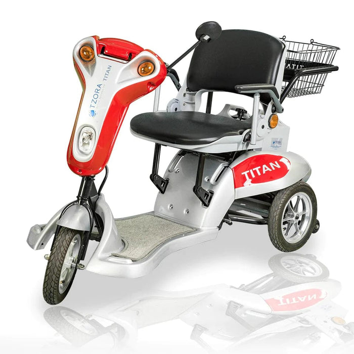 Tzora Titan 3 Folding 3-Wheel Mobility Scooter Hummer ES0026 Mobility Scooters Tzora Red  