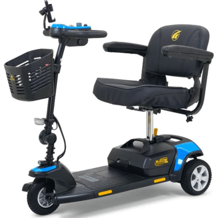 Golden Buzzaround XL 3-Wheel Mobility Scooter GB121-STD Mobility Scooters Golden Technologies Standard 12AH Battery Blue
