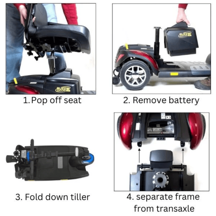 Golden Buzzaround XL 3-Wheel Mobility Scooter GB121-STD Mobility Scooters Golden Technologies