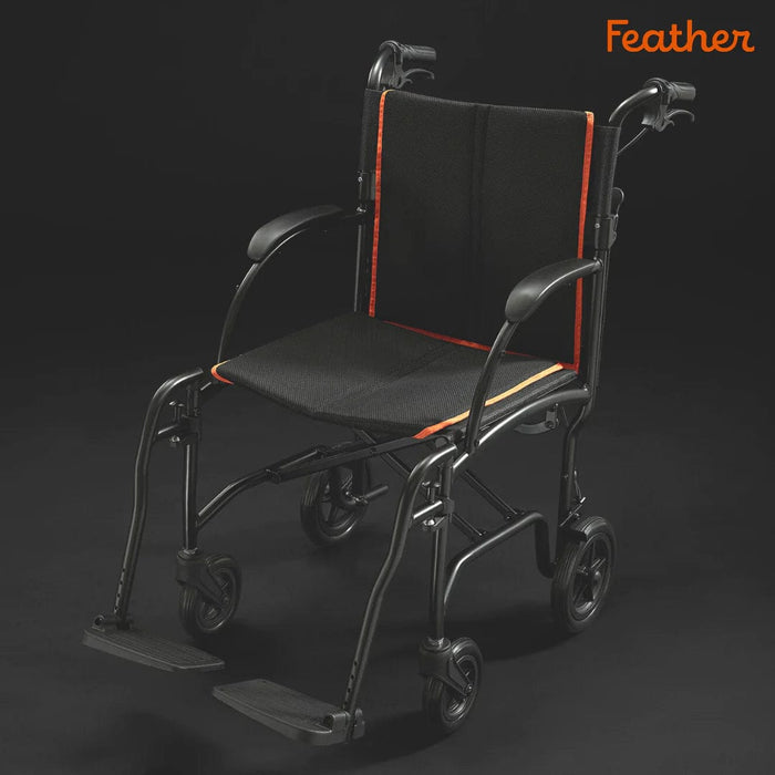 Feather Transport Chair 13 lbs Ultra Light Featherweight Wheelchair by Feather Wheelchairs Feather   