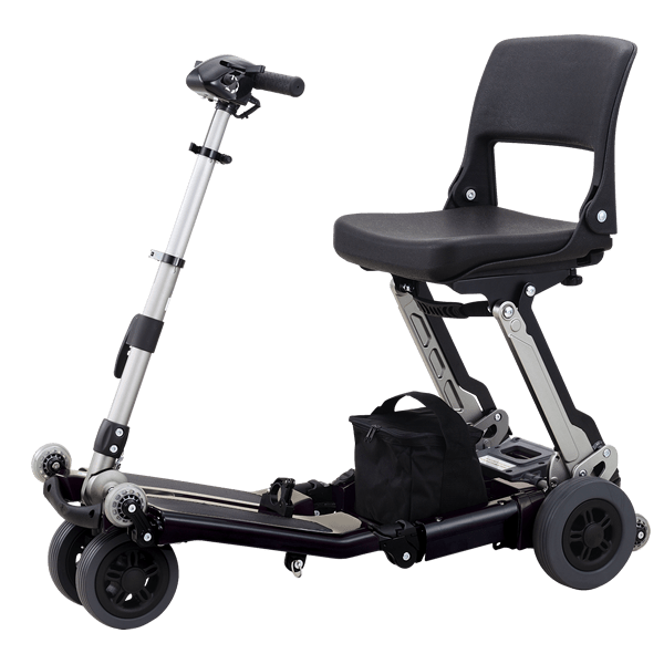 FreeRider Luggie Classic II Foldable Travel Scooter Mobility Scooters FreeRider Black  
