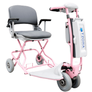 Tzora Classic Lexis Light Foldable Mobility Scooter Easy Travel ESUS105 Mobility Scooters Tzora Pink  