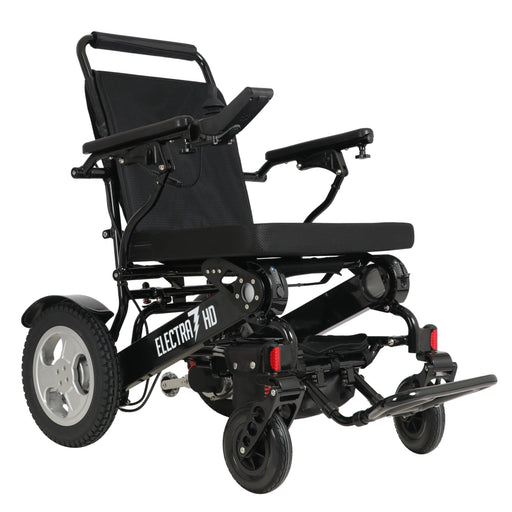 Electra 7 HD Wide Bariatric Foldable Power Chair Wheelchairs Discover My Mobility Black