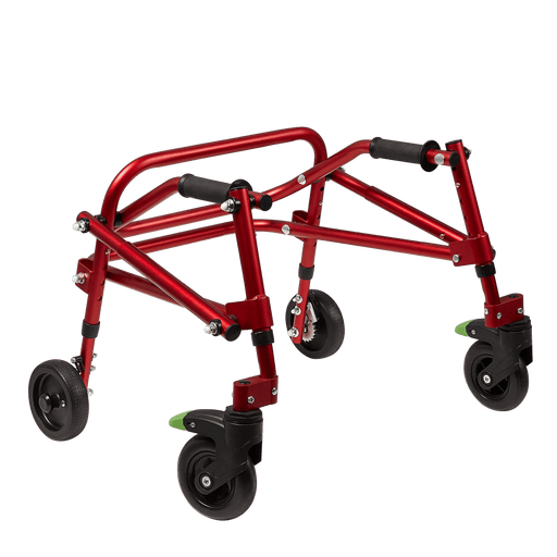 Circle Specialty Klip 4-Wheeled Pediatric Walker Walkers Circle Specialty Extra Small (only comes in red) Standard 5" Wheels No Seat