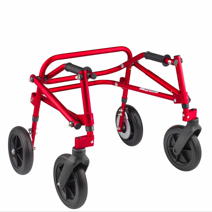 Circle Specialty Klip 4-Wheeled Pediatric Walker Walkers Circle Specialty Extra Small (only comes in red) Upgrade to 8" Wheels No Seat