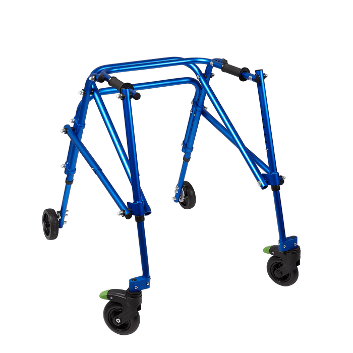 Circle Specialty Klip 4-Wheeled Pediatric Walker Walkers Circle Specialty Medium (only comes in blue) Standard 5" Wheels No Seat