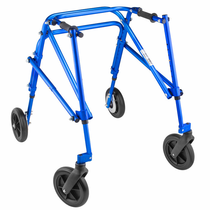 Circle Specialty Klip 4-Wheeled Pediatric Walker Walkers Circle Specialty Large (only comes in blue) Upgrade to 8" Wheels No Seat
