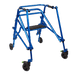 Circle Specialty Klip 4-Wheeled Pediatric Walker Walkers Circle Specialty Large (only comes in blue) Standard 5" Wheels With Seat