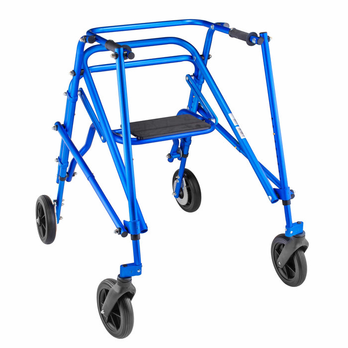 Circle Specialty Klip 4-Wheeled Pediatric Walker Walkers Circle Specialty Medium (only comes in blue) Upgrade to 8" Wheels With Seat