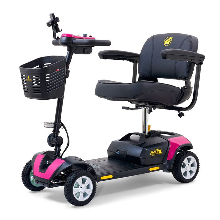 Golden Buzzaround XL 4-Wheel Mobility Scooter GB124-STD Mobility Scooters Golden Technologies Standard (17" W x 14.5" D) Extended 22AH (Up to 18 mile range) + ($250) Orchid Pink + ($58)