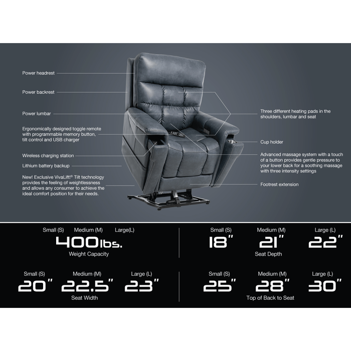 Pride Mobility PLR-935 Tranquil 2 Viva Lift Power Recliner