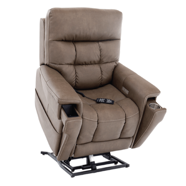 Pride Vivalift! Ultra Lift Chair Recliner PLR-4955 Arm Chairs, Recliners & Sleeper Chairs Pride Mobility Small (5'4" and below) Capriccio Cappuccino (85% Polyester/15% Polyurethane) 
