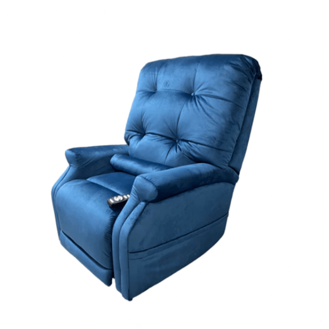 Perfect Sleep Chair Power Lift Recliner with Heat and Massage by Journey Health Arm Chairs, Recliners & Sleeper Chairs Journey MicroLux (Super soft microfiber material) Petite 2 Zone (Lower body; Upper body) Blue (MicroLux)