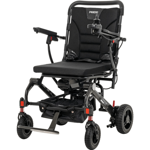 Pride Jazzy Carbon Travel Folding Power Wheelchair Power Chair Pride Mobility Black  