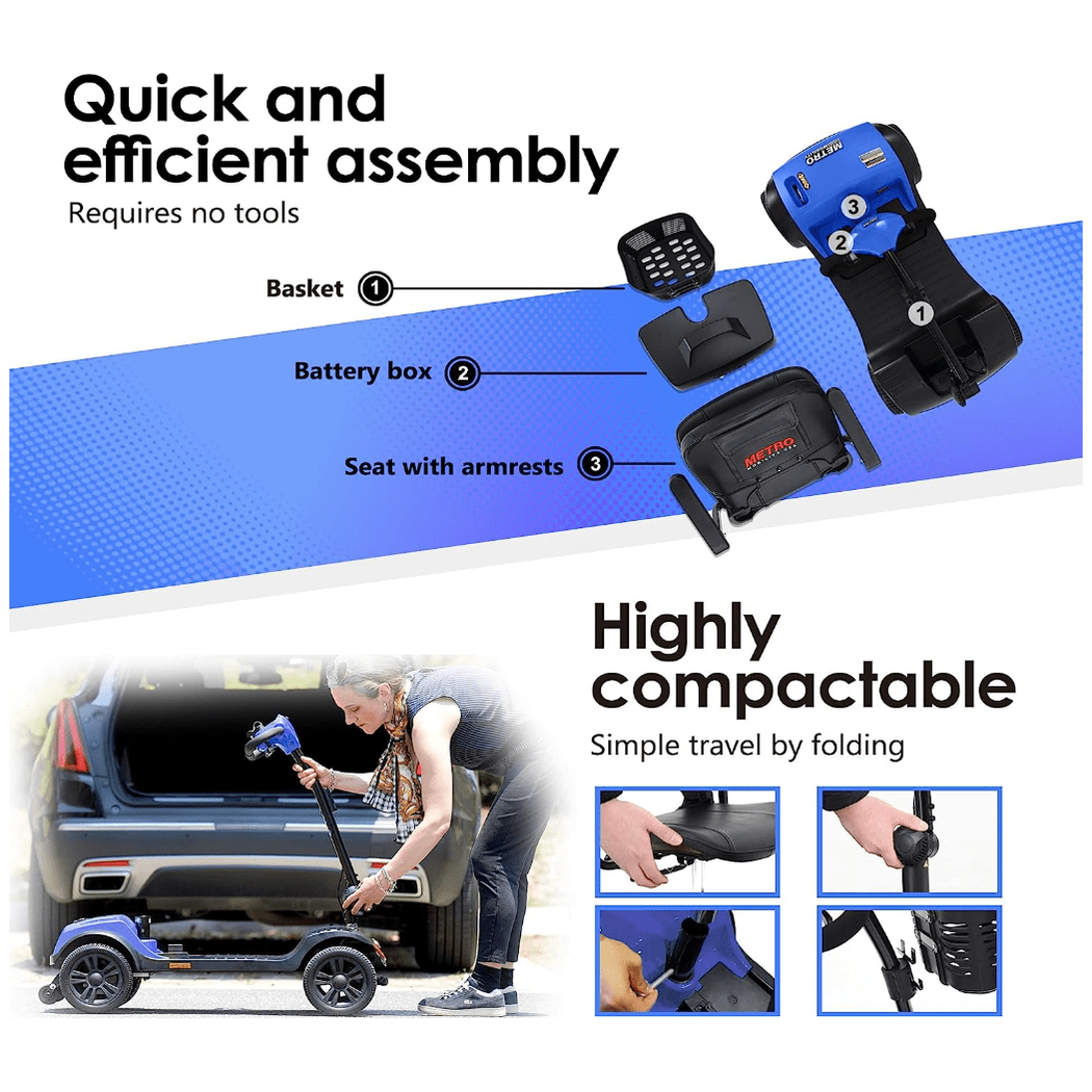 Metro Mobility M1 Lite Mobility Scooter - Heaviest Piece 63 lbs ...