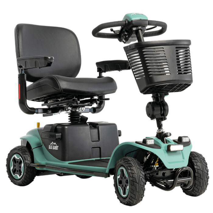 Pride Baja Bandit 4-Wheel Mobility Scooter Mobility Scooters Pride Mobility Sage Standard 20 AH Battery - 14.5 mile range ($0) Standard 18" W X 17" D ($0)