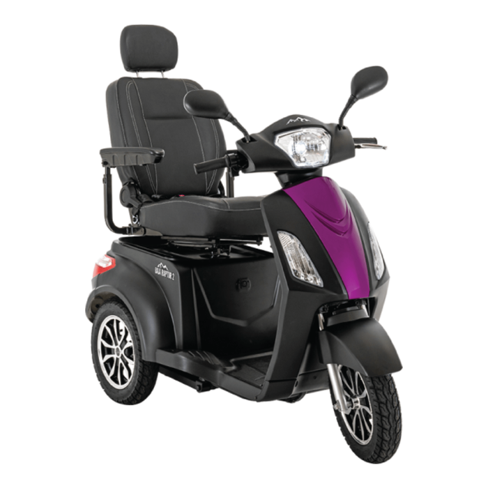 Pride Baja Raptor 2 Outdoor 3-Wheel Mobility Scooter Mobility Scooters Pride Mobility Black with Pink Topaz Panel  