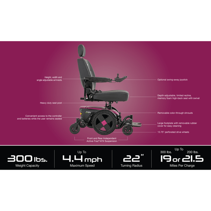 Pride Jazzy EVO 614 Power Wheelchair Power Chair Pride Mobility   