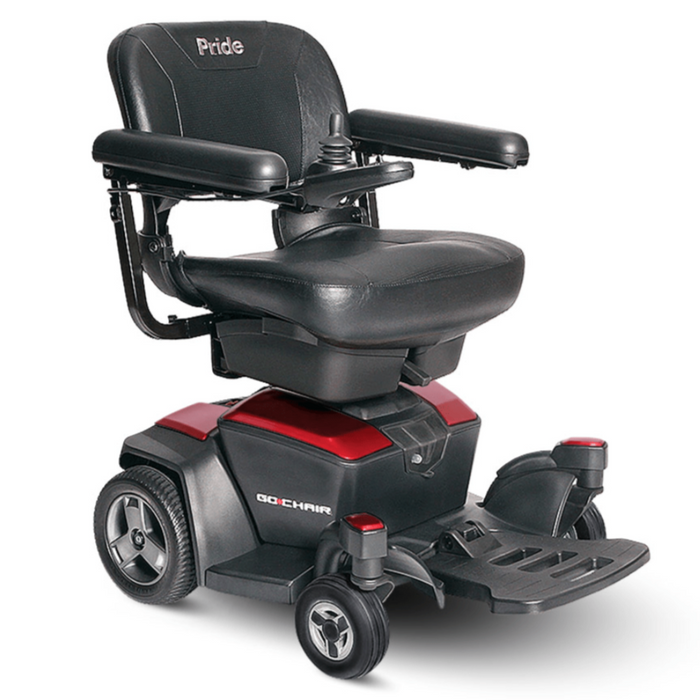 Pride Go Chair Travel Power Wheelchair Power Chair Pride Mobility Ruby Red 18" W x 17" D x 13" H ($0) 