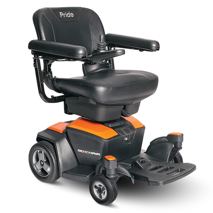Pride Go Chair Travel Power Wheelchair Power Chair Pride Mobility Amber Orange 18" W x 17" D x 13" H ($0) 