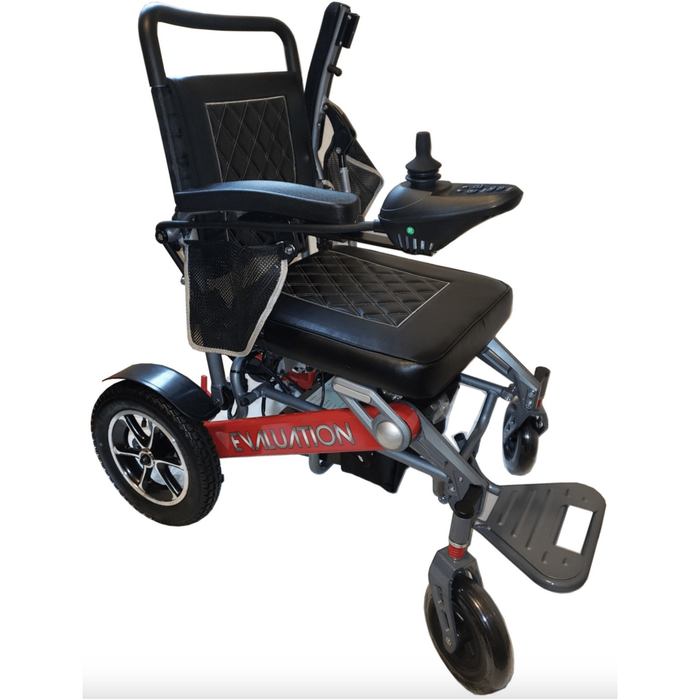 Evolution Auto Fold Lightweight Power Wheelchair Wheelchairs Discover My Mobility Red