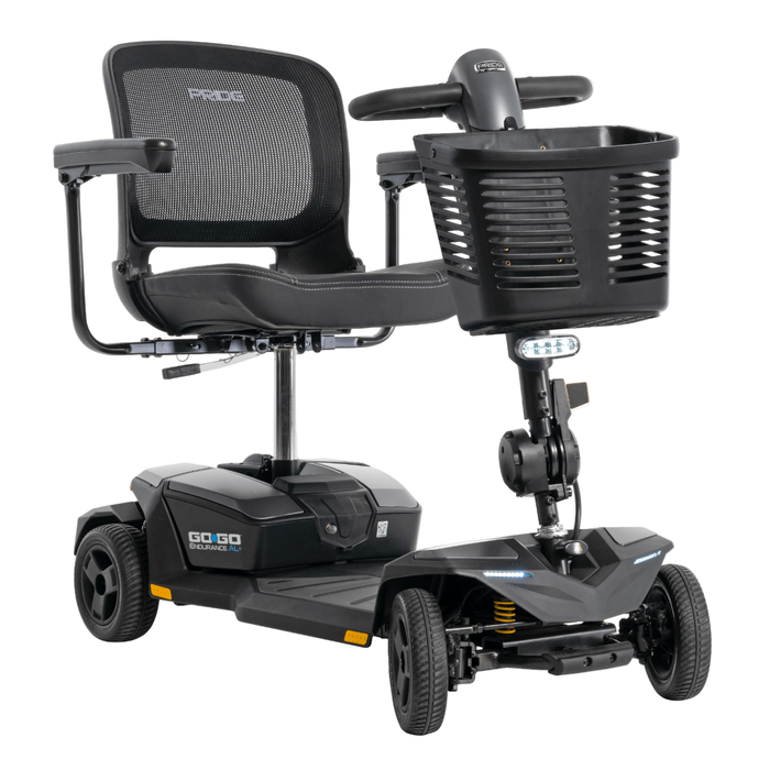 Pride Go Go Endurance AL+ 4-Wheel Mobility Scooter Mobility Scooters Pride Mobility Grey 8 Ah: up to 6.8 miles ($0)