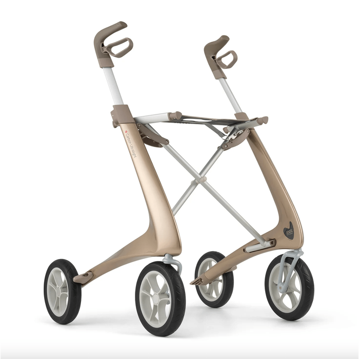 ByACRE Carbon Ultralight Folding Rollator Walkers Journey Champagne Gold