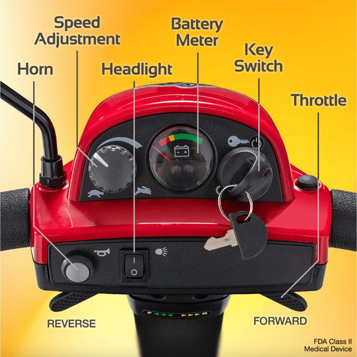 Rascal Conquest 3-Wheel Mobility Scooter by Mega Motion