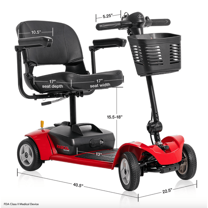 Rascal Venture 4-Wheel Mobility Scooter by Mega Motion