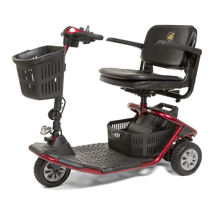 Golden LiteRider Lightweight 3-Wheel Mobility Scooter GL111 Mobility Scooters Golden Technologies Red