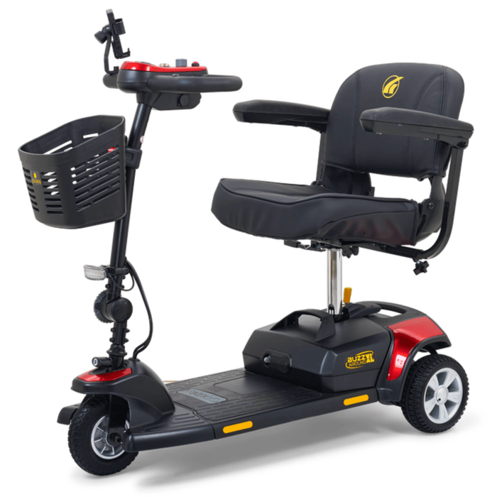Golden Buzzaround XL 3-Wheel Mobility Scooter GB121-STD Mobility Scooters Golden Technologies Standard 12AH Battery Red