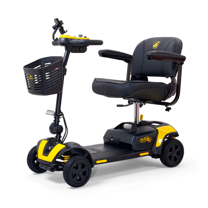 Golden Buzzaround XLS HD 4-Wheel Mobility Scooter GB124-SHZ Mobility Scooters Golden Technologies Canary Yellow Standard 12AH Battery