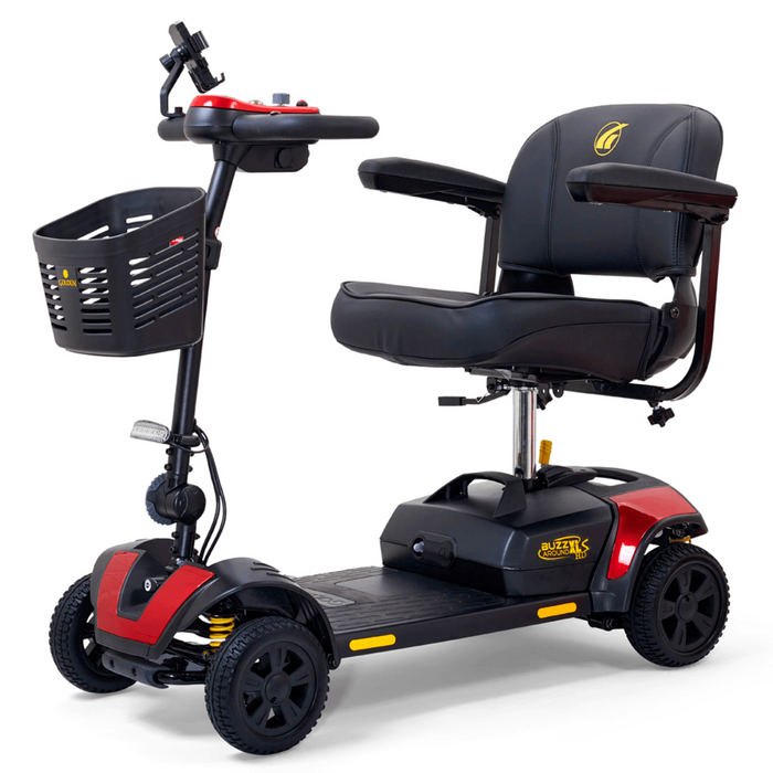 Golden Buzzaround XLS HD 4-Wheel Mobility Scooter GB124-SHZ Mobility Scooters Golden Technologies Velvet Red Standard 12AH Battery