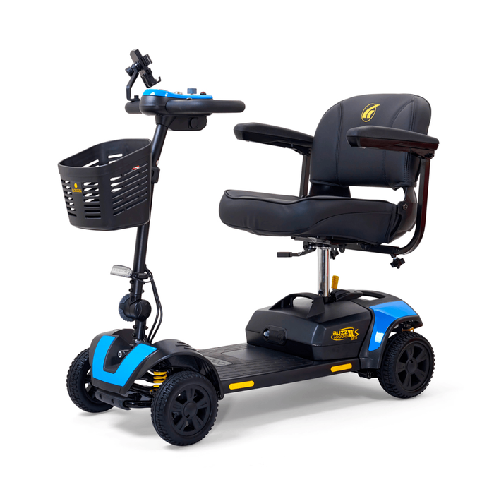 Golden Buzzaround XLS HD 4-Wheel Mobility Scooter GB124-SHZ Mobility Scooters Golden Technologies Coastal Blue Standard 12AH Battery