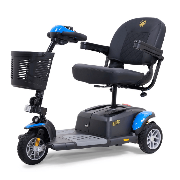 Golden Buzzaround EX 3-Wheel Mobility Scooter GB118 Mobility Scooters Golden Technologies Coastal Blue Standard 18" x 16"