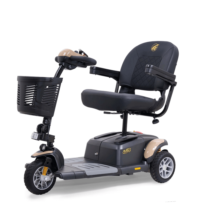 Golden Buzzaround EX 3-Wheel Mobility Scooter GB118 Mobility Scooters Golden Technologies Desert Tan Standard 18" x 16"