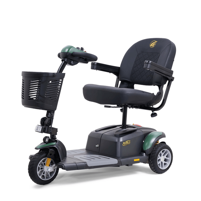 Golden Buzzaround EX 3-Wheel Mobility Scooter GB118 Mobility Scooters Golden Technologies Army Green Standard 18" x 16"