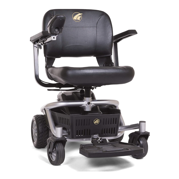 Golden LiteRider Envy Portable Power Wheelchair GP162 Power Chair Golden Technologies Satin Silver Standard 20" x 18"
