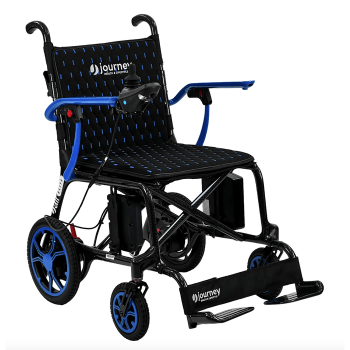 Journey Air Elite Lightweight Folding Power Chair by Journey Health Wheelchairs Journey Blue