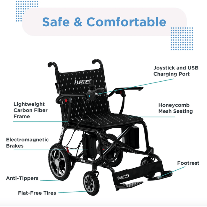 Journey Air Elite Lightweight Folding Power Chair by Journey Health Wheelchairs Journey